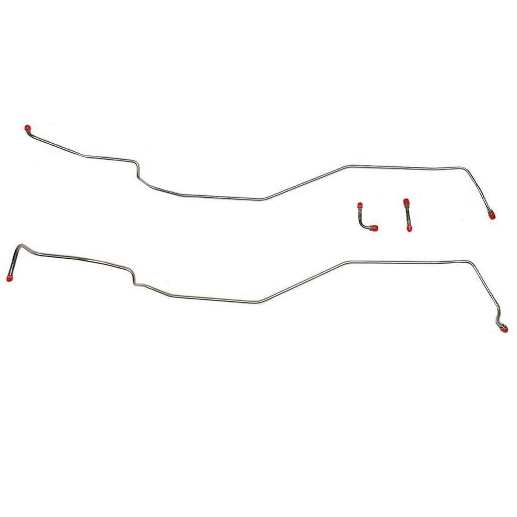 C3 1968-1969 Corvette Stainless Transmission Cooler Lines 4pc Set