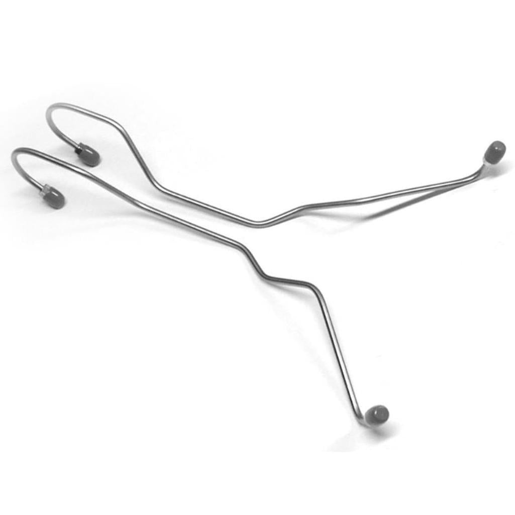 C3 1969-1982 Corvette 3/16in Rear Trailing Arm Brake Lines W/O Spring Wrap - 2pcs - Stainless