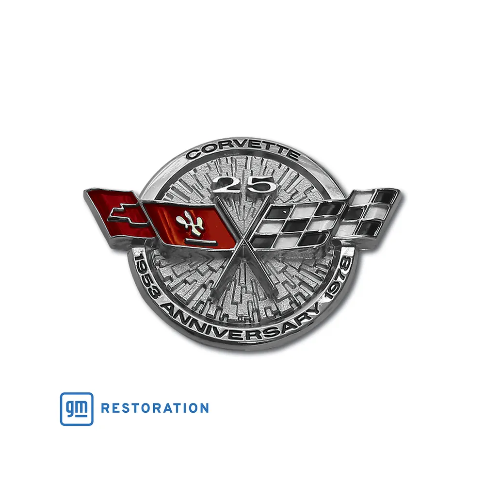 C3 1978 Corvette Reproduction "25th Anniversary" Gas Lid Emblem
