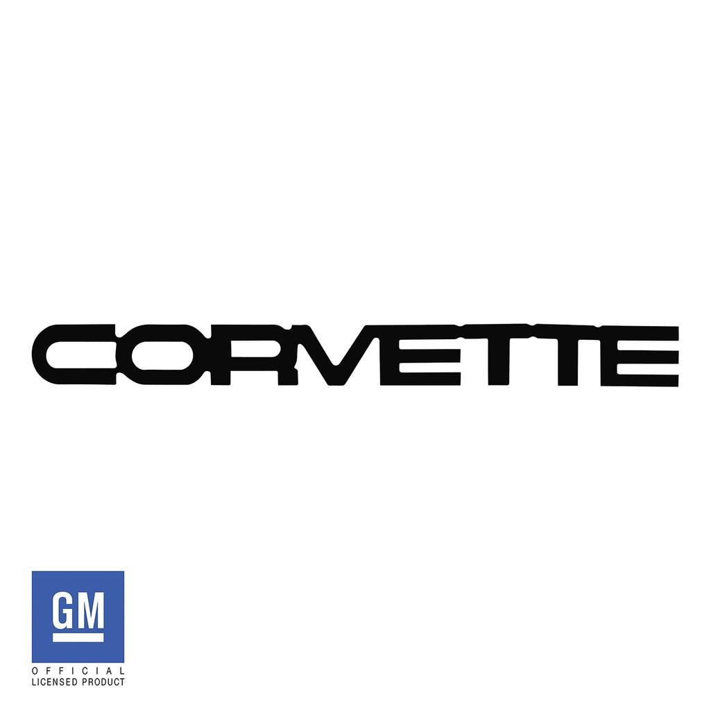 C4 1984-1990 Corvette Rear Bumper Vinyl Lettering - Gloss Black