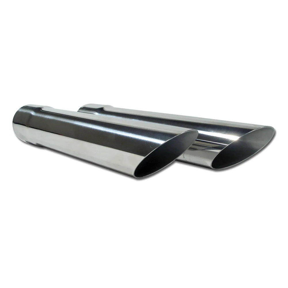C2 1963-1967 Corvette Exhaust Extensions - Stainless Steel w/Weld & Number
