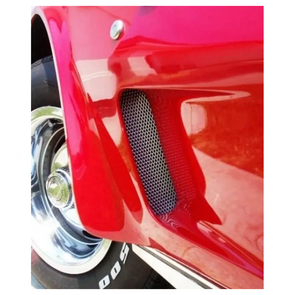 C3 1973-1979 Corvette Fender Vent/Cove Styling Screens - Aluminum