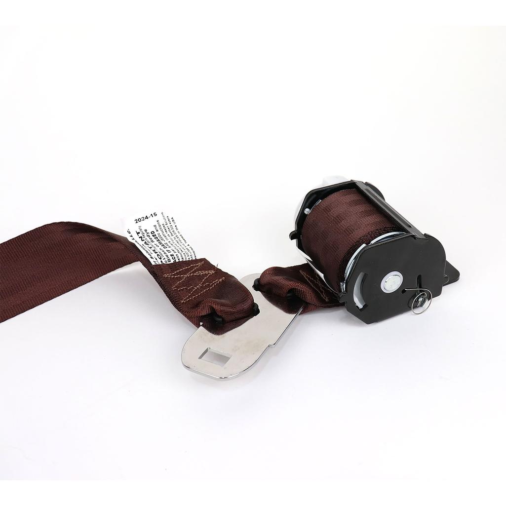 C3 1976-1977 Corvette Lap & Shoulder Coupe Seat Belts - Dual Retractor - Dark Brown