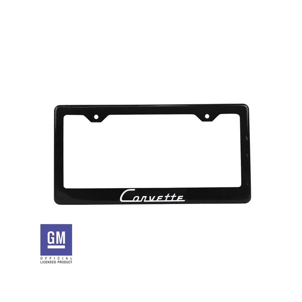 C1 1953-1962 Corvette License Plate Frame Carbon Fiber W/Corvette Script