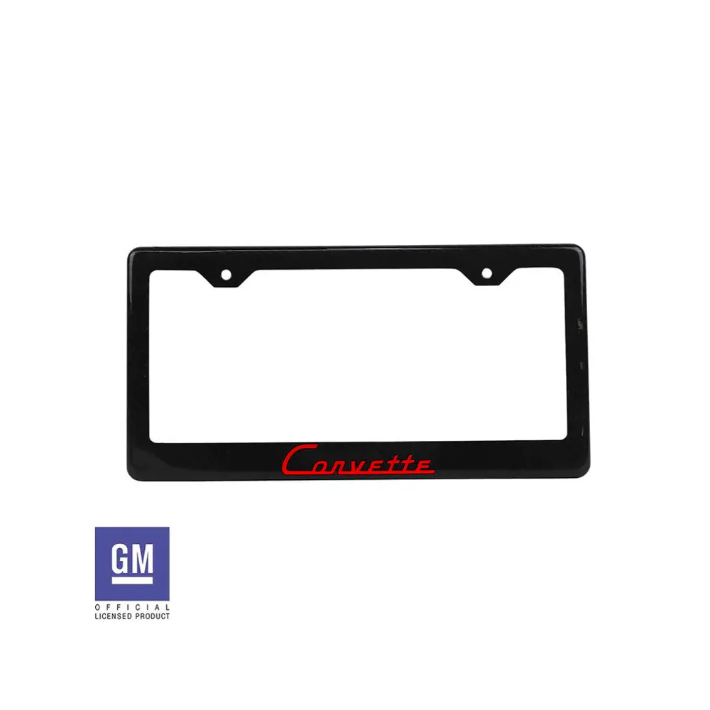 C1 1953-1962 Corvette License Plate Frame Carbon Fiber W/Corvette Script