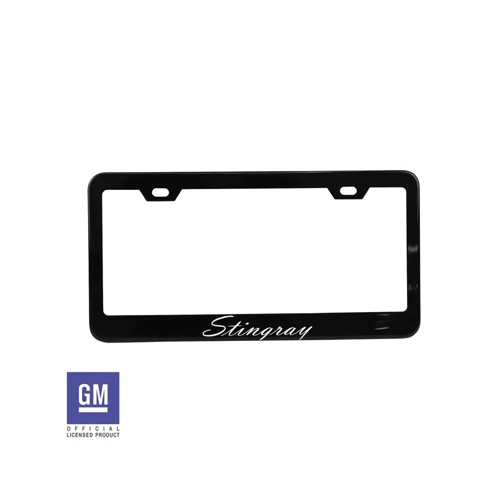 C3 1968-1982 Corvette License Plate Frame - Matte Black W/Stingray Script