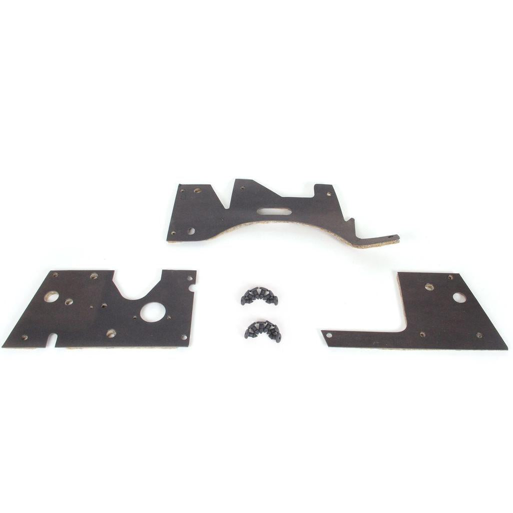 C1 1962 Corvette Firewall Insullation Set, W/Fasteners, 62 FI, Manual Trans, With Heater