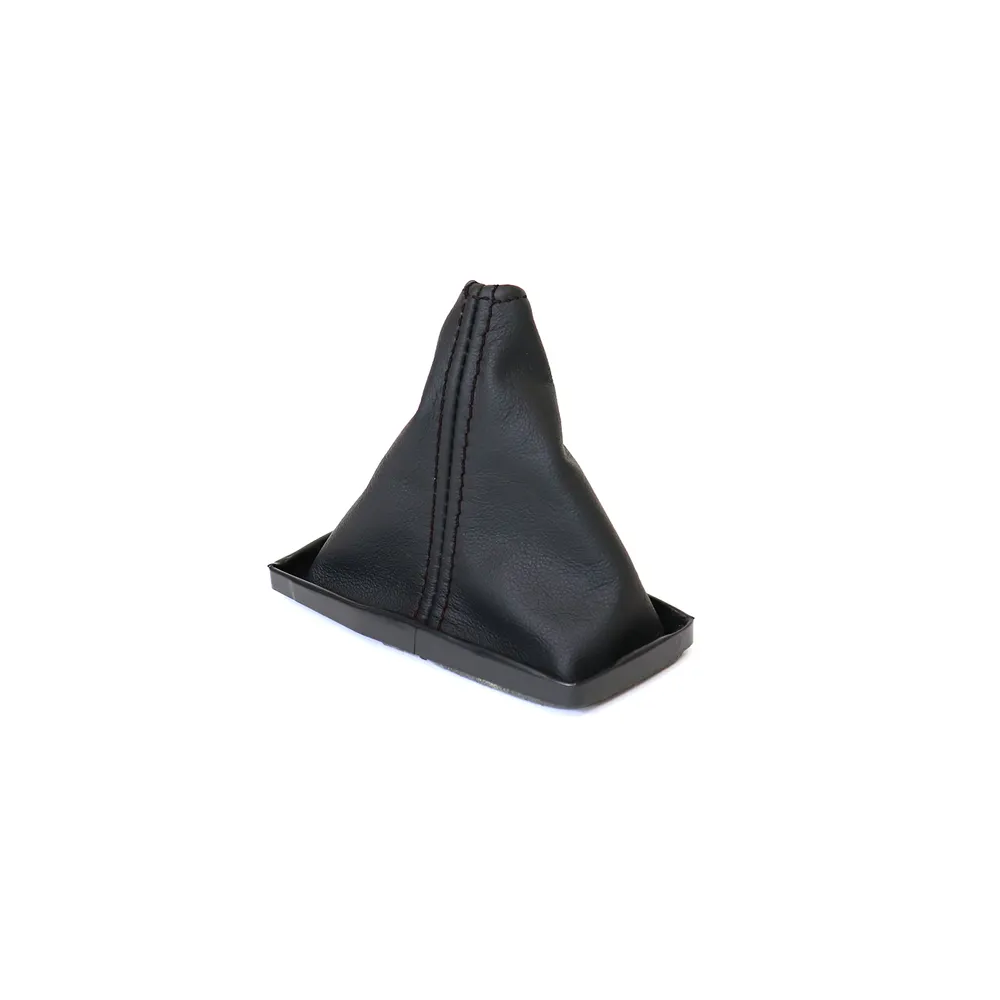 C3 1968-1976 Corvette Leather Shift Boot - Black W/Colored Stitching