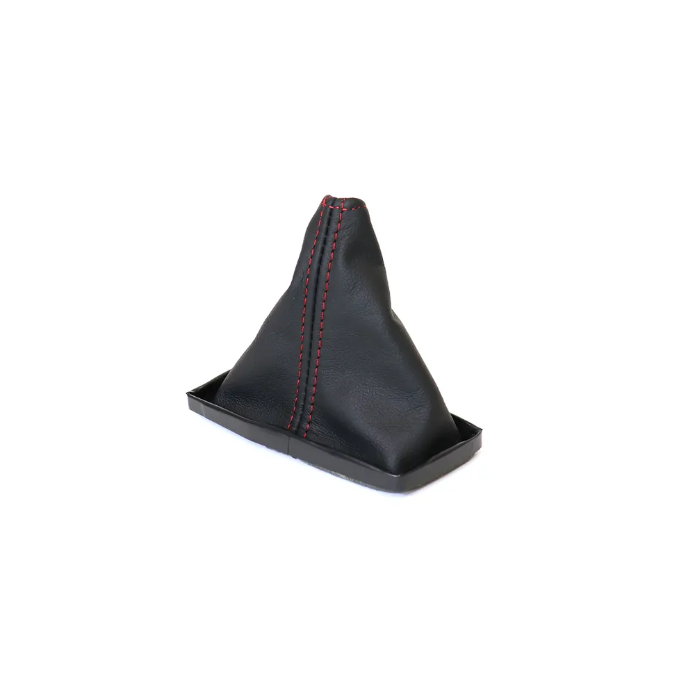 C3 1968-1976 Corvette Leather Shift Boot - Black W/Colored Stitching