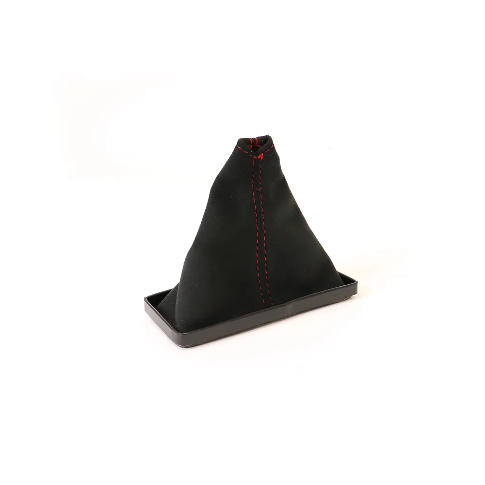C3 1968-1976 Corvette Suede Shift Boot - Black W/Colored Stitching