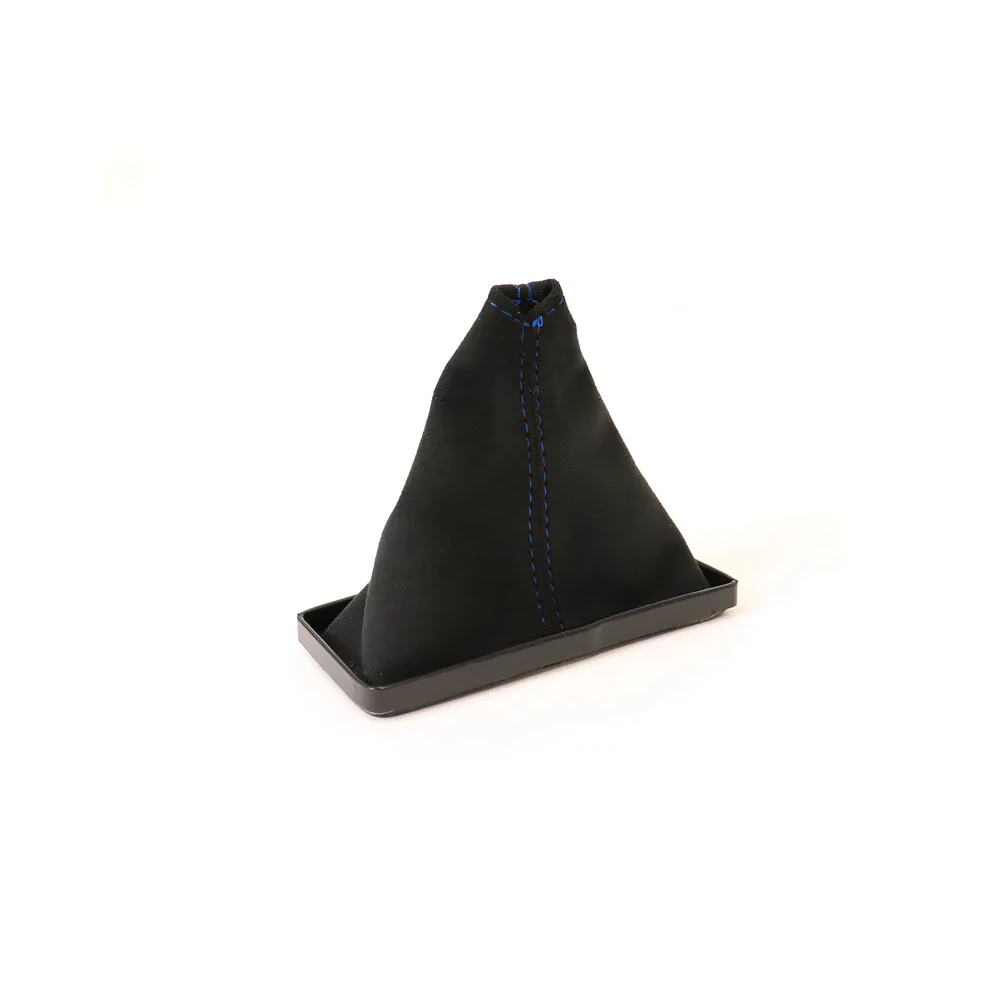 C3 1968-1976 Corvette Suede Shift Boot - Black W/Colored Stitching