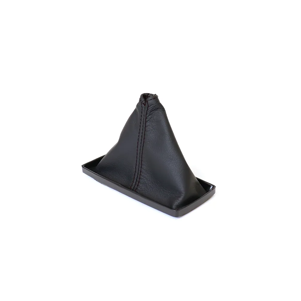 C3 1977-1982 Corvette Leather Shift Boot - Black W/Colored Stitching