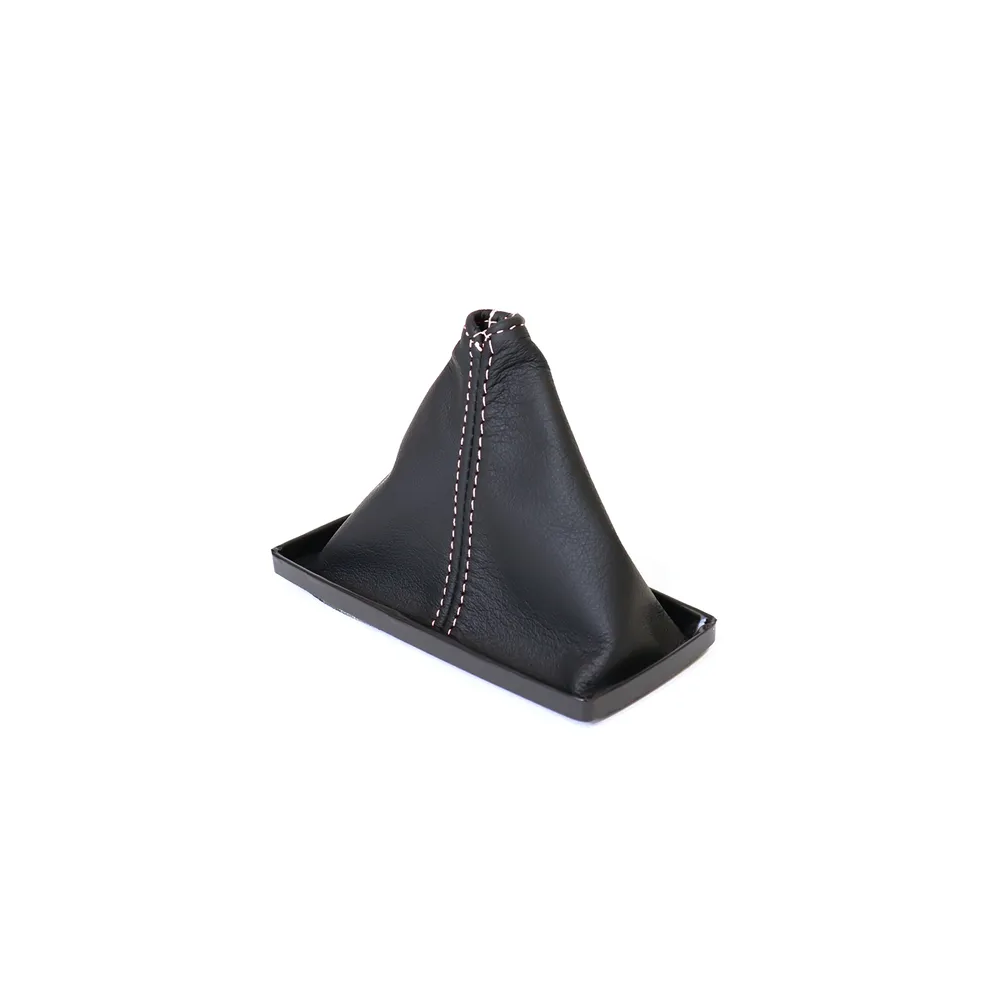 C3 1977-1982 Corvette Leather Shift Boot - Black W/Colored Stitching