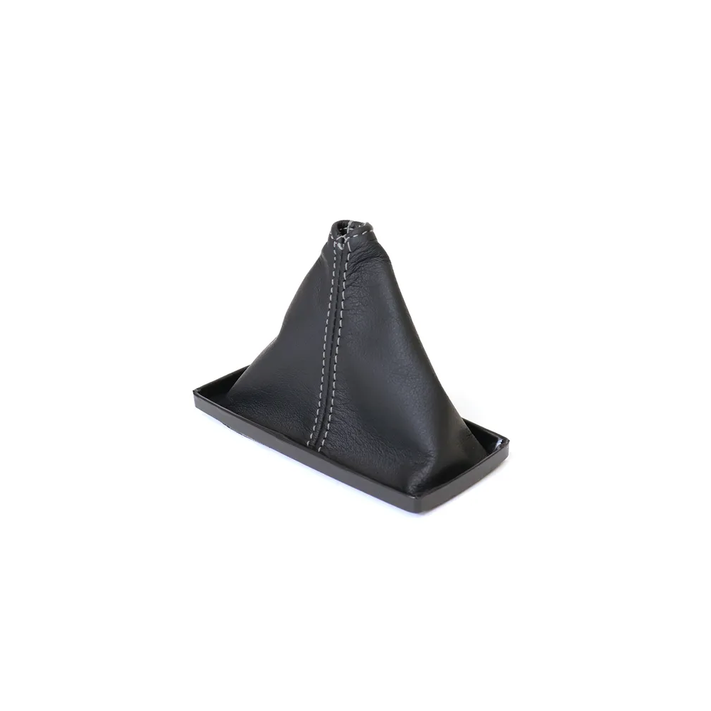 C3 1977-1982 Corvette Leather Shift Boot - Black W/Colored Stitching