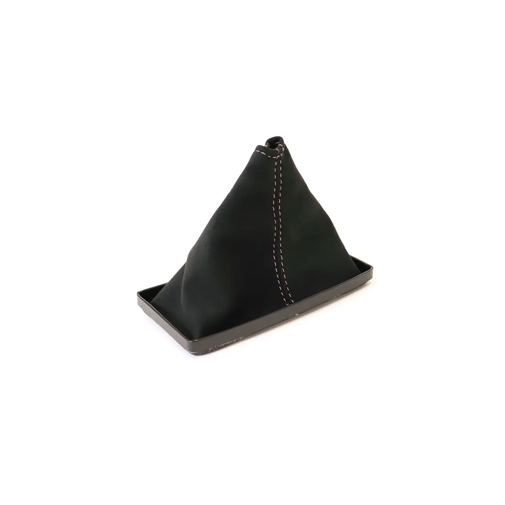 C3 1977-1982 Corvette Suede Shift Boot - Black W/Colored Stitching