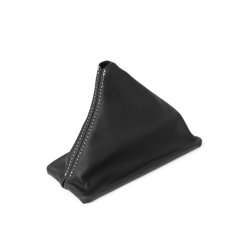 C4 1984-1985 Corvette Leather Shift Boot - Black W/White Stitching - Manual W/Electronic Overdrive