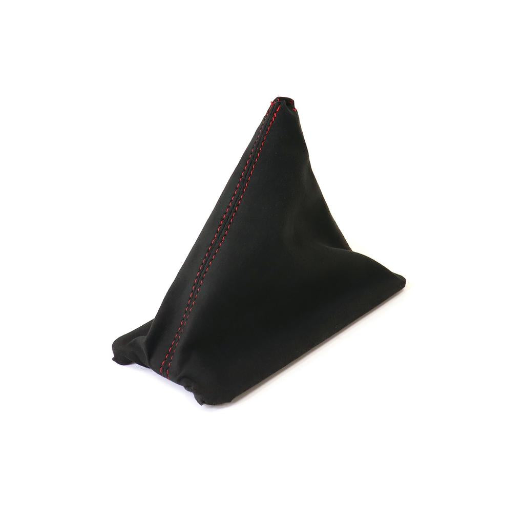 C4 1984-1985 Corvette Suede Shift Boot - Black W/Red Stitching - Manual W/Electronic Overdrive