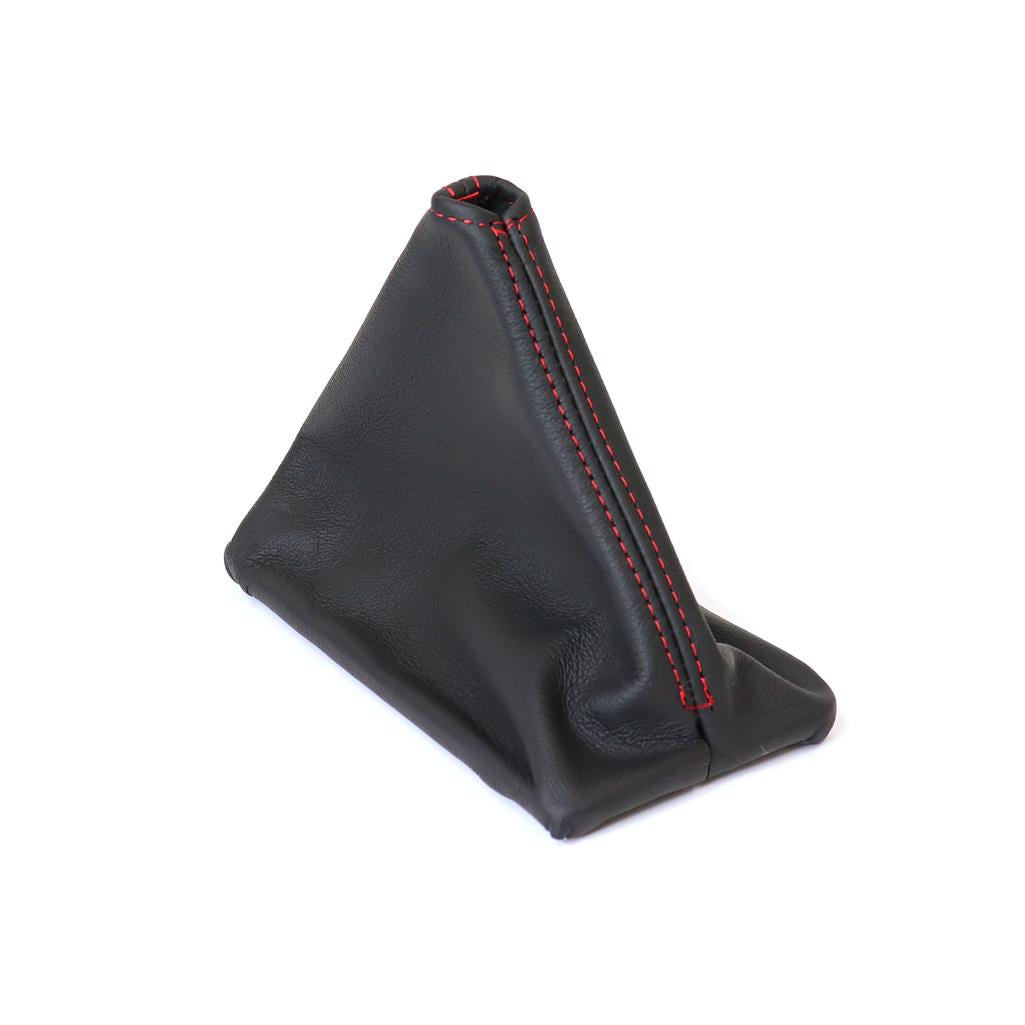 C4 1984-1988 Corvette Leather Shift Boot - Black W/Red Stitching - Manual Transmission