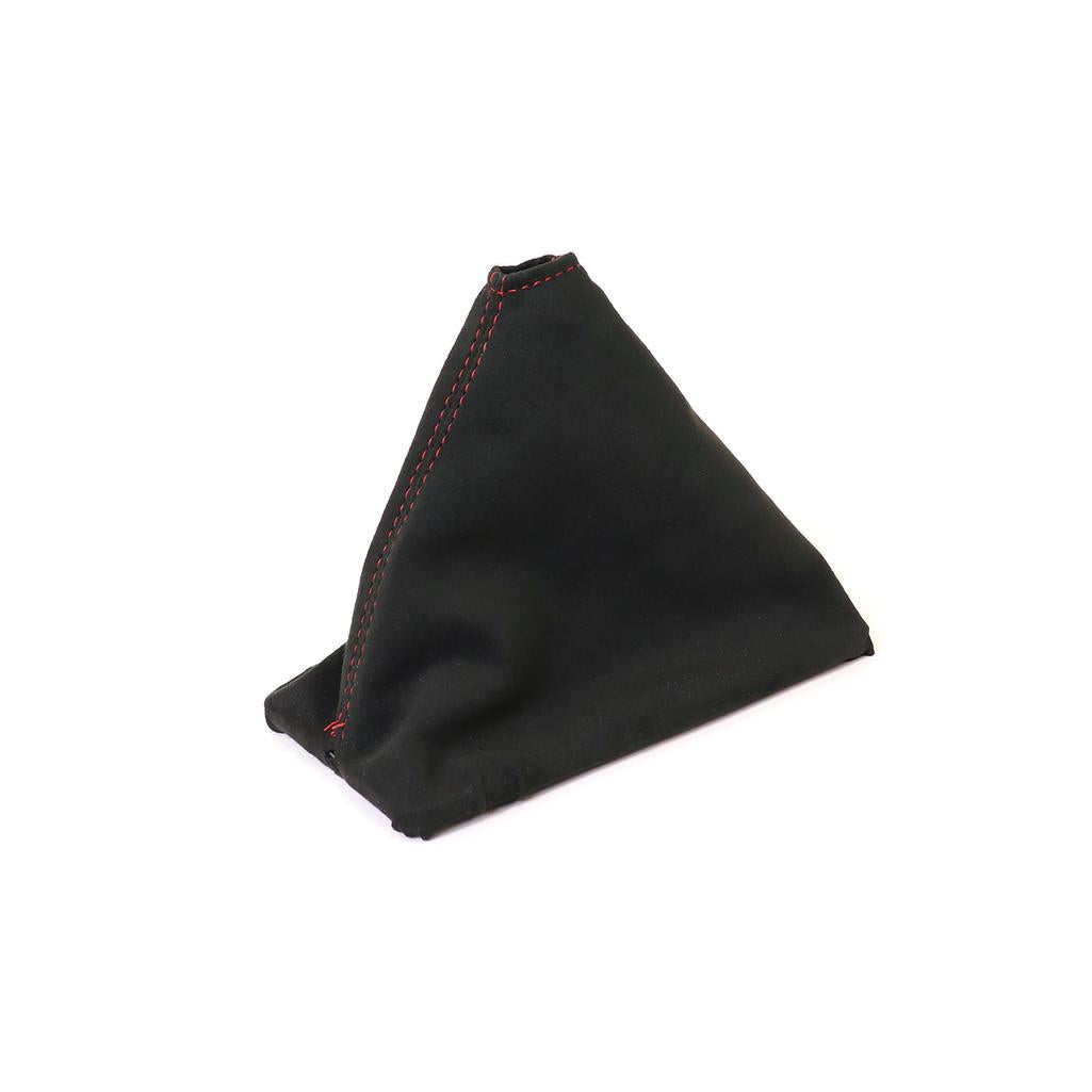 C4 1984-1988 Corvette Suede Shift Boot - Black W/Red Stitching - Manual Transmission