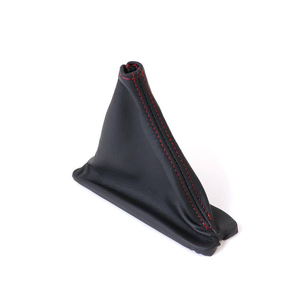 C4 1984-1989 Corvette Leather Shift Boot - Black W/Red Stitching - Automatic Transmission