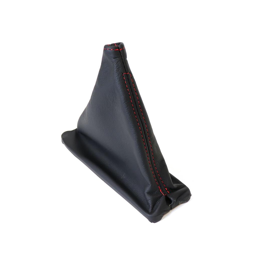 C4 1984-1989 Corvette Leather Shift Boot - Black W/Red Stitching - Automatic Transmission