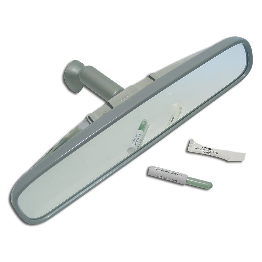 C3 1976-1982 Corvette Inside Mirror - Stainless Steel Back Reproduction W/ Mounting Bracket