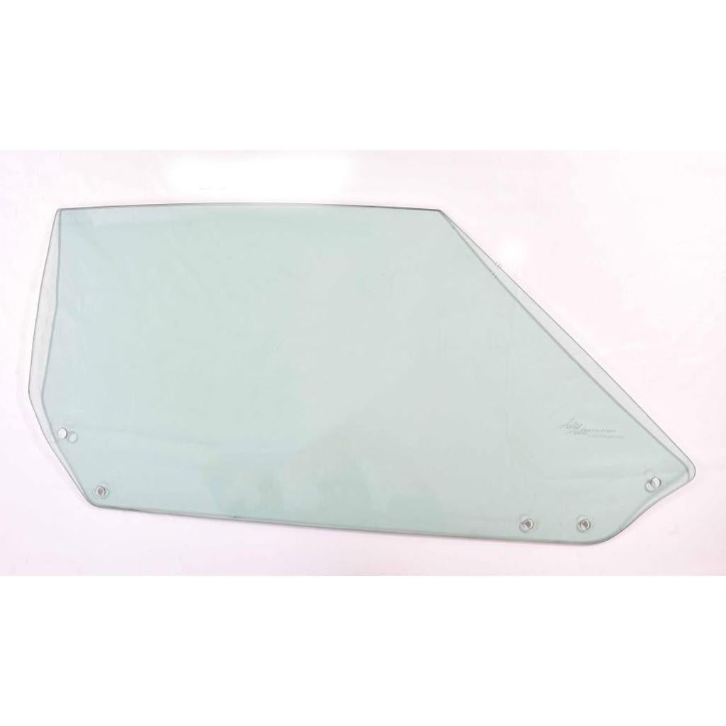 C3 1969-1974 Corvette Date Coded Coupe Door Glass - Green Tint, RH - 69L-On - Soft Ray Green Tint