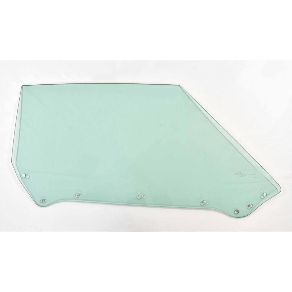 C3 1968-1969 Corvette Date Coded Coupe Door Glass - Green Tint, RH - 68-69E - Soft Ray Green Tint