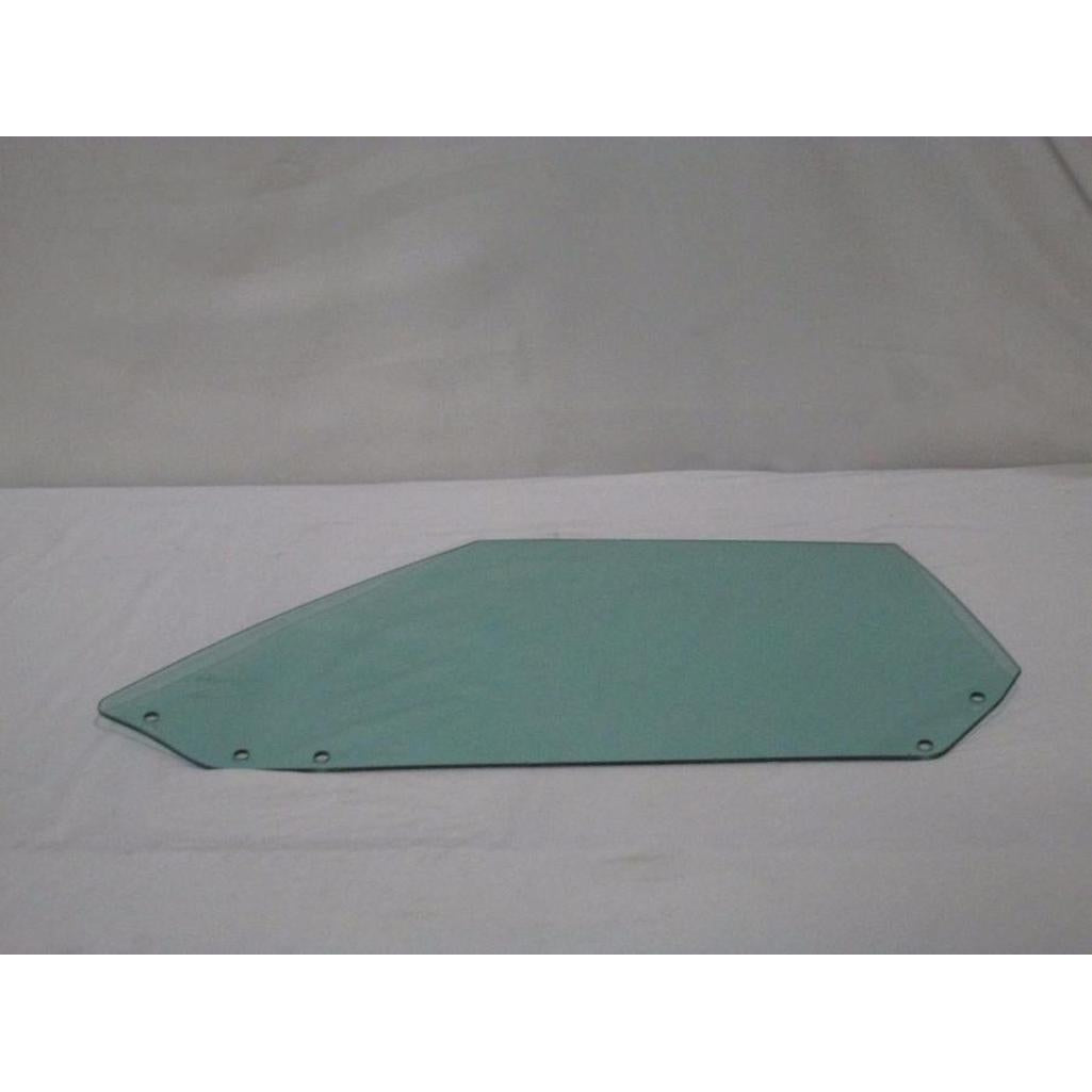 C3 1968-1969 Corvette Date Coded Convertible Door Glass - Green Tint, LH - 68-69E - Soft Ray Green Tint