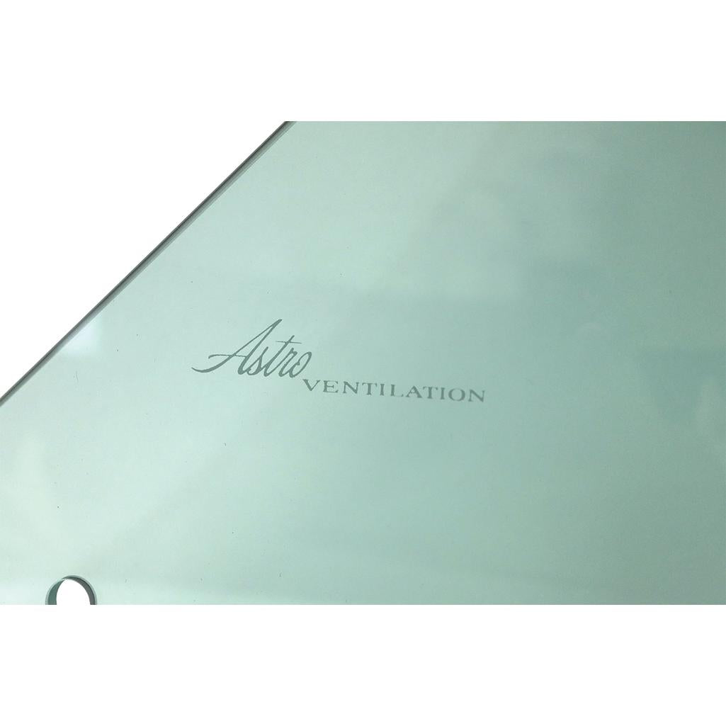 C3 1968-1969 Corvette Convertible Door Glass - Green Tint, LH - 68-69E - Soft Ray Green Tint
