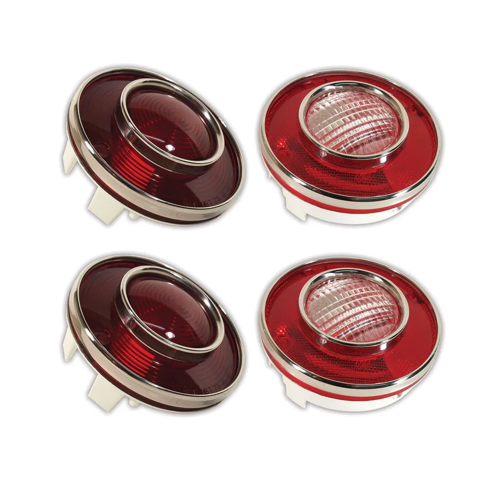 C3 1975-1979 Corvette Tail Light Set W/Backup Lights - 4Pc Set