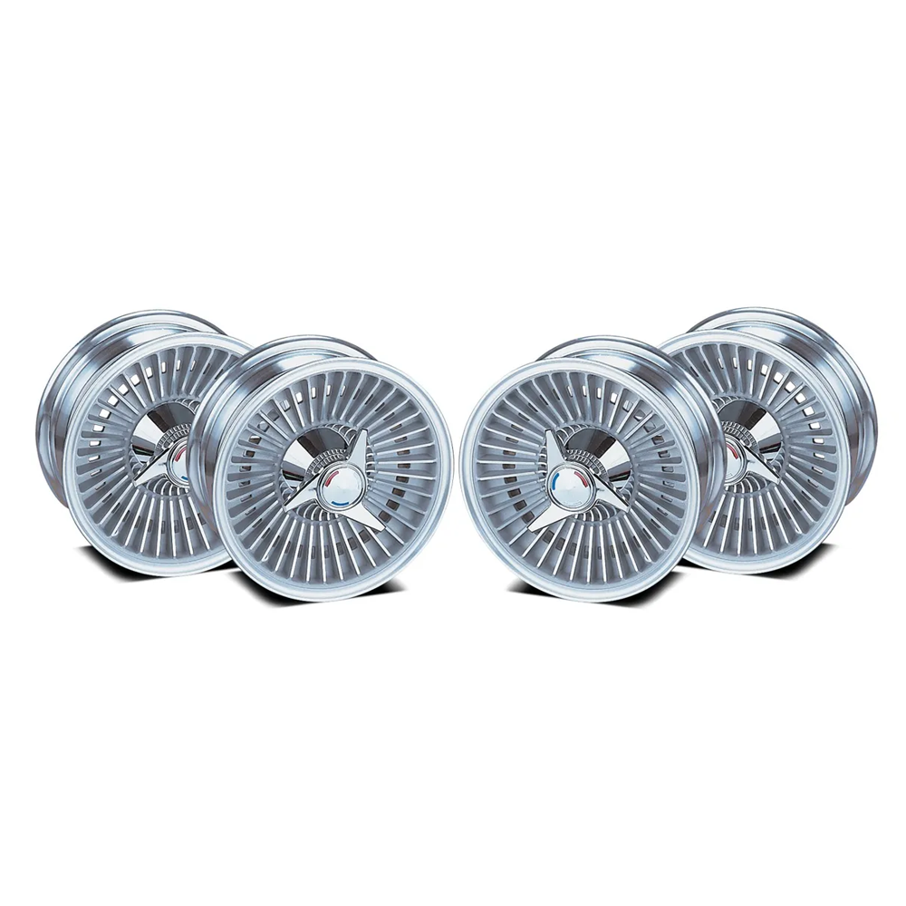 C2 1963-1964 Corvette Direct-Bolt Knockoff Wheel Set - Replica Style - Complete