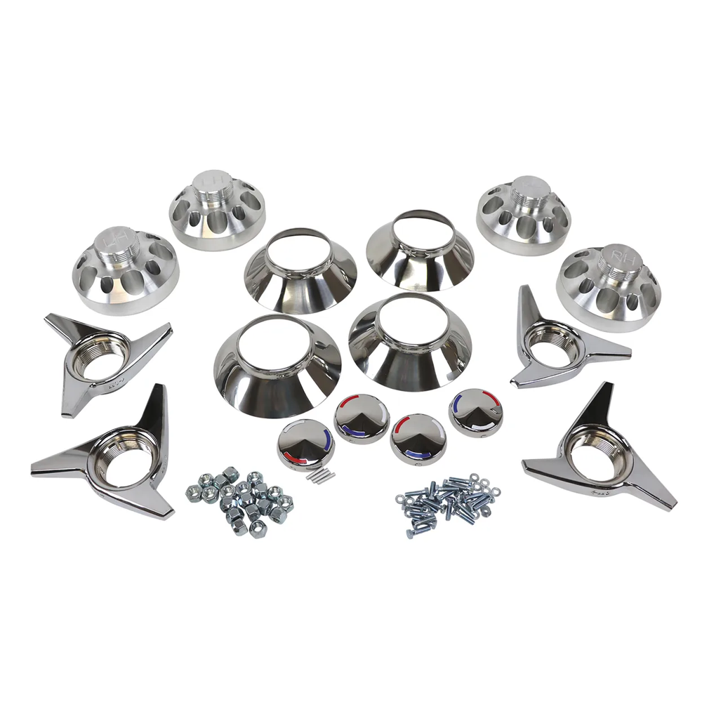 C2 1965 Corvette Direct-Bolt Knock-Off Wheel Set - Replica Style - Complete