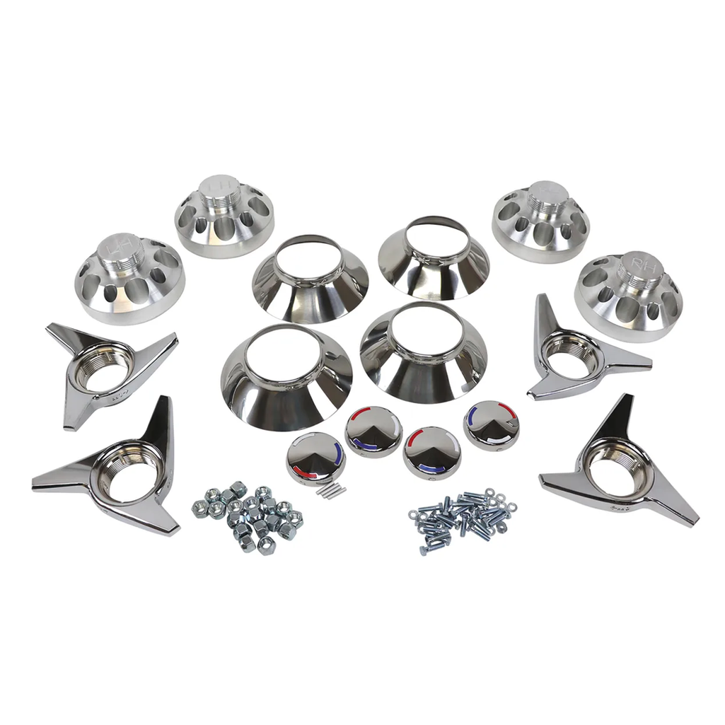 C2 1963-1964 Corvette Direct-Bolt Knockoff Wheel & Tire Package - Radial A/S