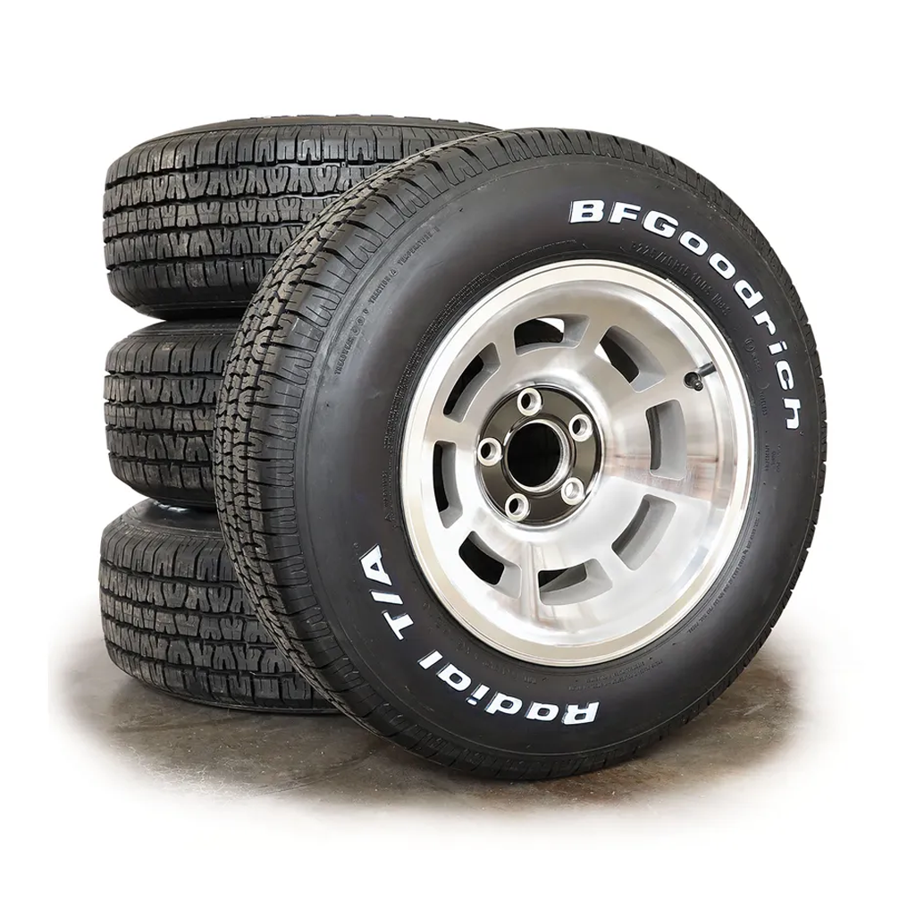 C3 1976-1979 Corvette Reproduction YJ8 Aluminum Wheel Set W/BFG Radial T/A 255/60R15 Tires