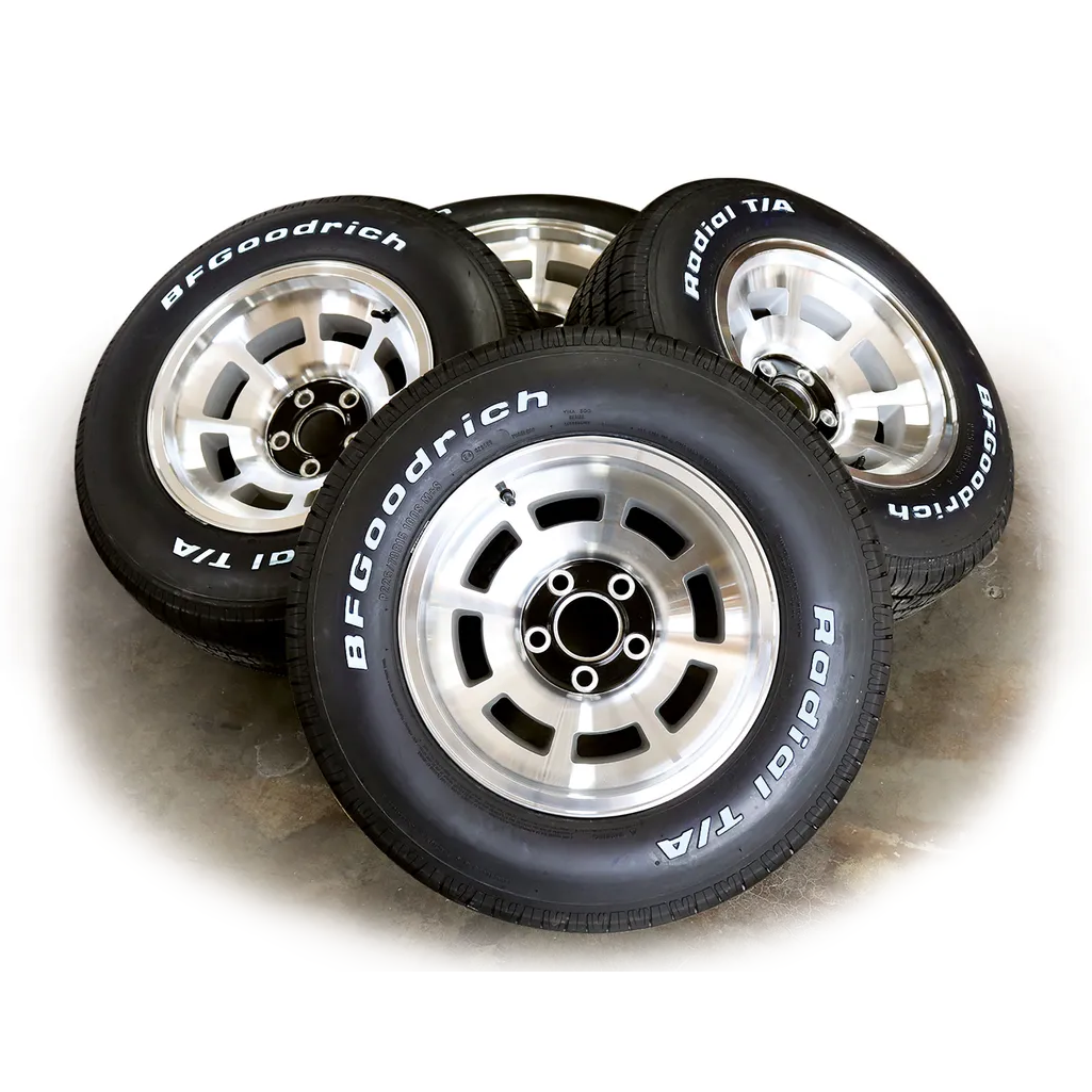 C3 1976-1979 Corvette Reproduction YJ8 Aluminum Wheel Set W/BFG Radial T/A 255/60R15 Tires