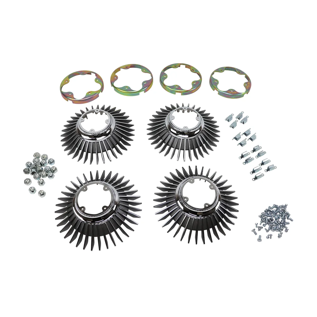 C2 1967 Corvette Bolt-On Wheel Set - Replica Style - W/BFG Redline Radials