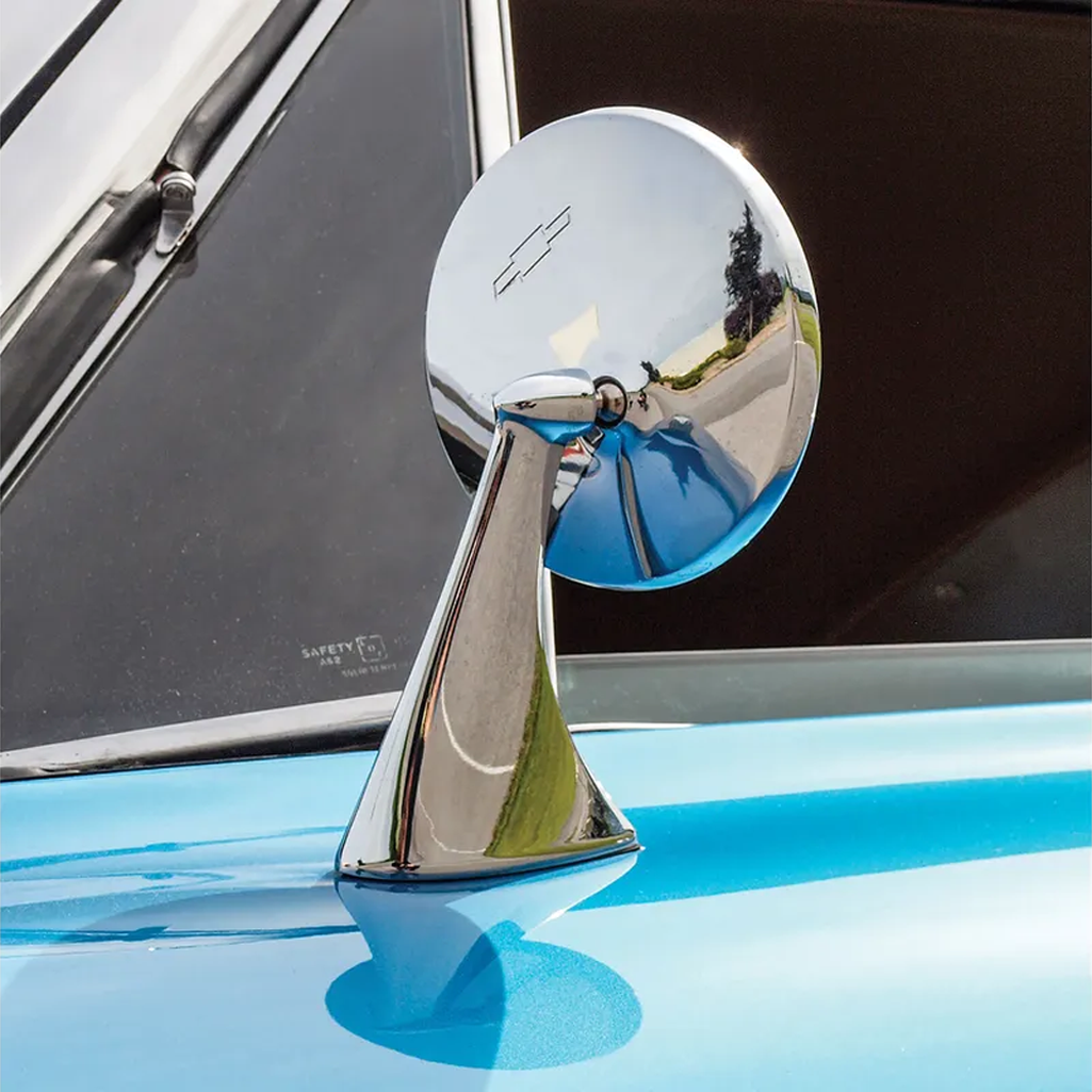 C2 1963-1967 Corvette Outside Mirror - LH W/Bowtie 63 Late - 67 Early