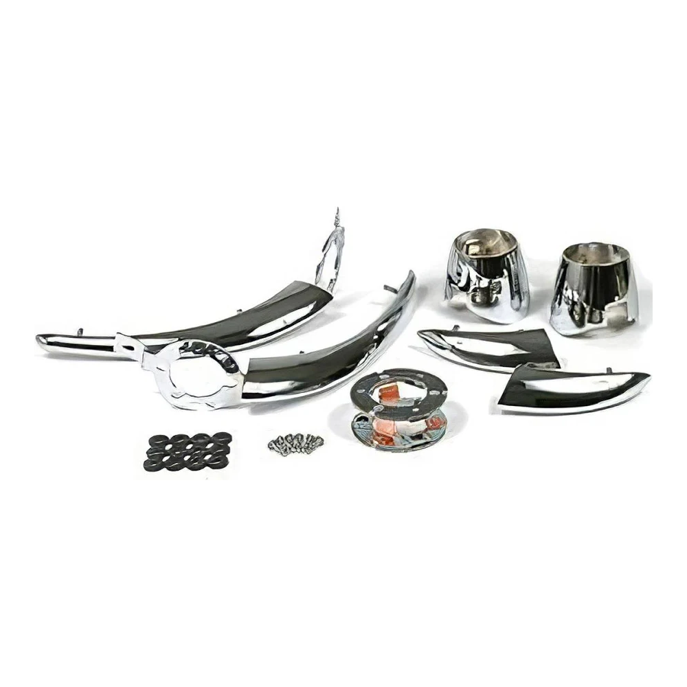 C1 1956-1957 Corvette Exhaust Chrome - 6Pc Set