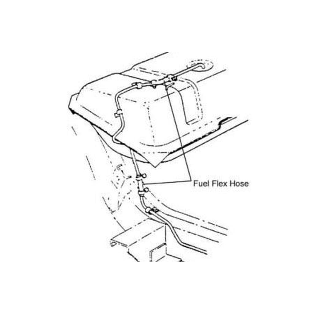 C1 1961-1962 Corvette Gas Line, Tank Top Line