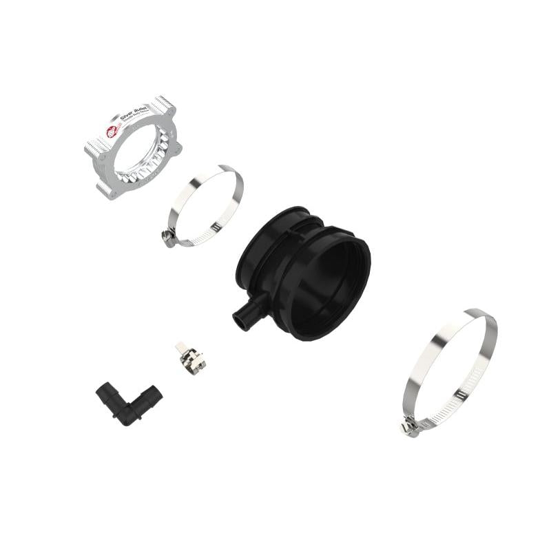 aFe 2020 Vette C8 Silver Bullet Aluminum Throttle Body Spacer Works w/ Factory Intake Only - Silver