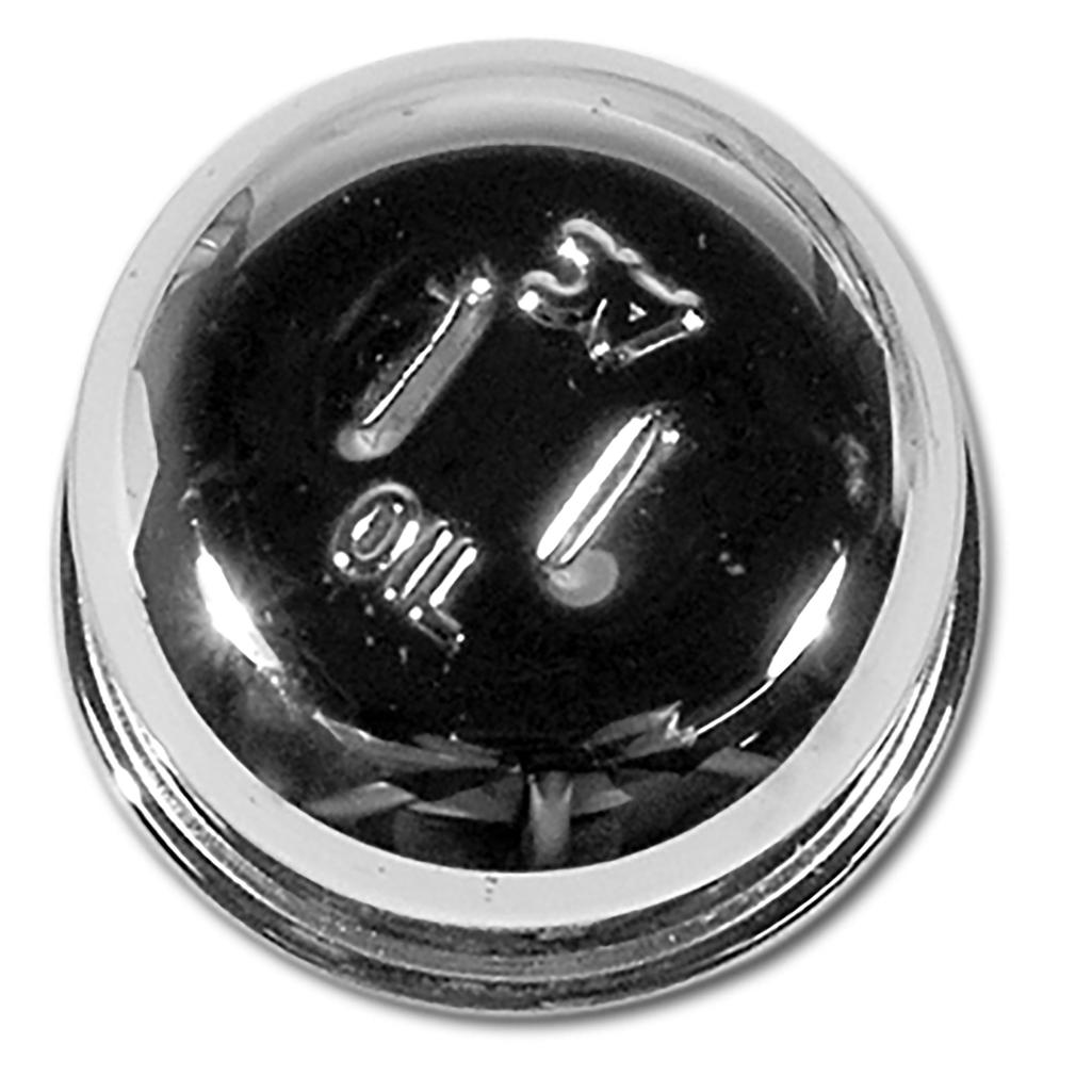 C1 1962 Corvette Oil Cap, Vented W/Hydraulic Lifter-Chrome