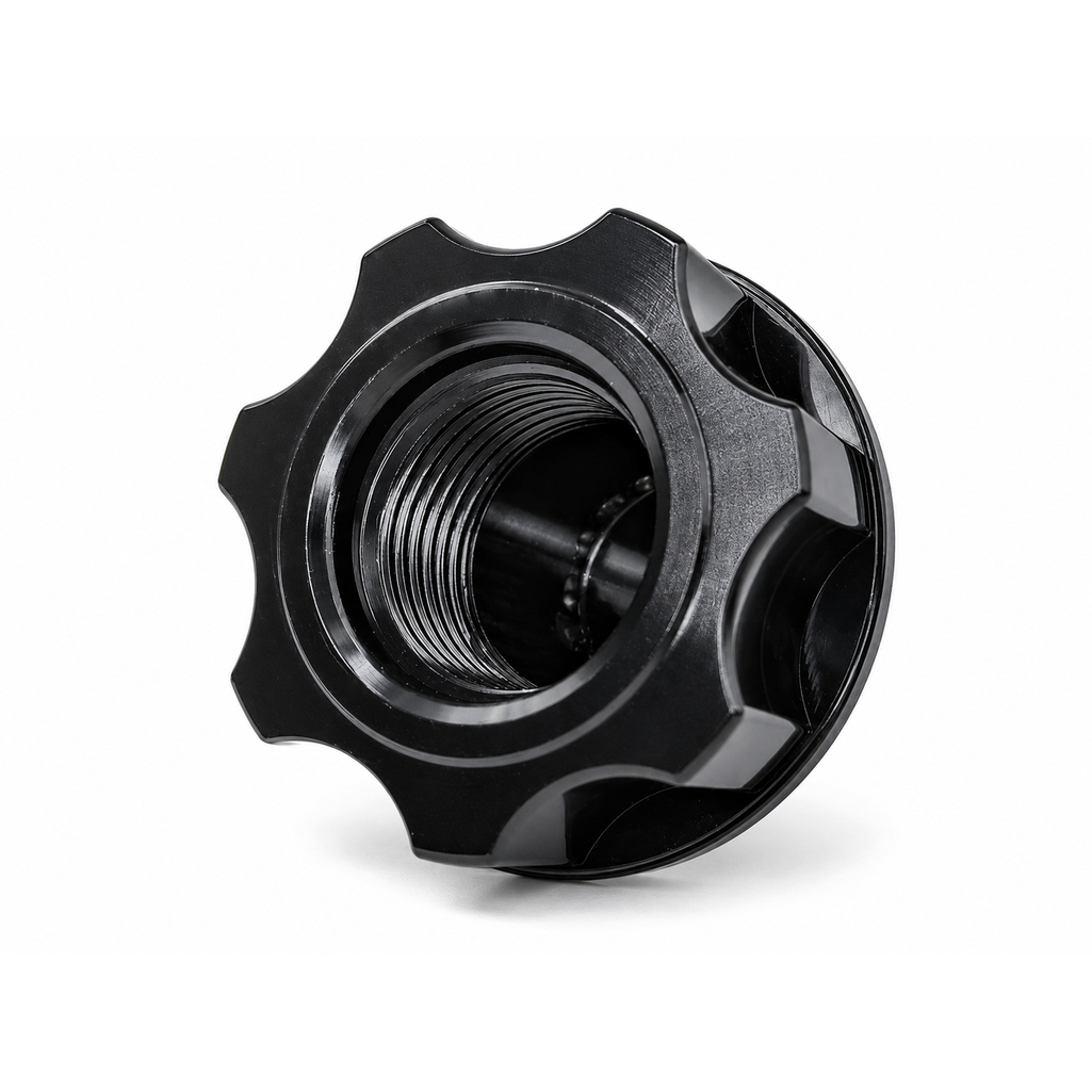 CNC-machined billet aluminum construction improves crankcase ventilation reduces blow-by
