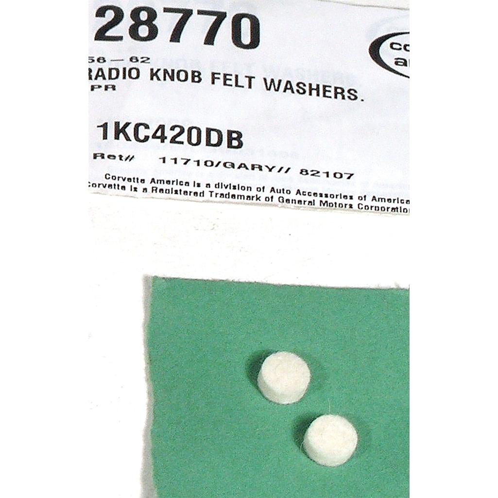 C1 1956-1962 Corvette Radio Knob Felt Washers