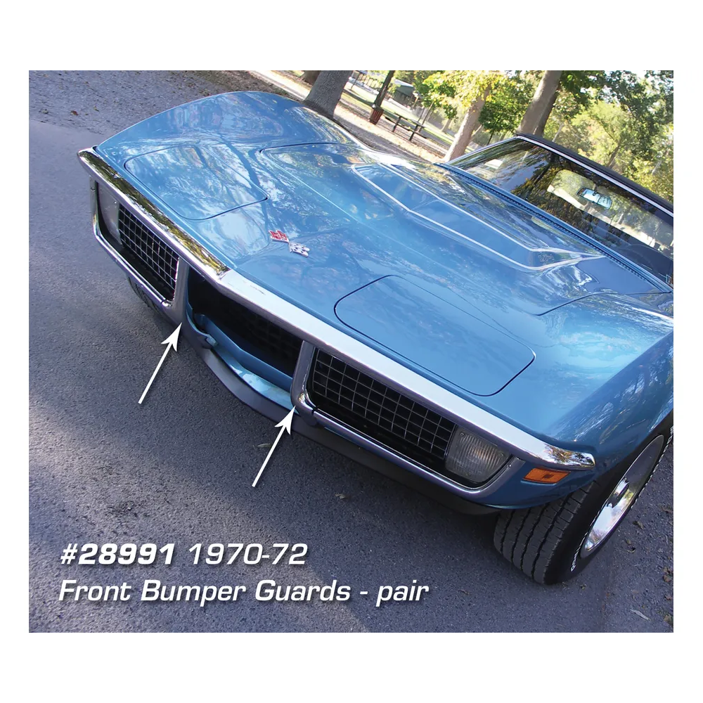 C3 1970-1972 Corvette Front Bumper Guards - Pair