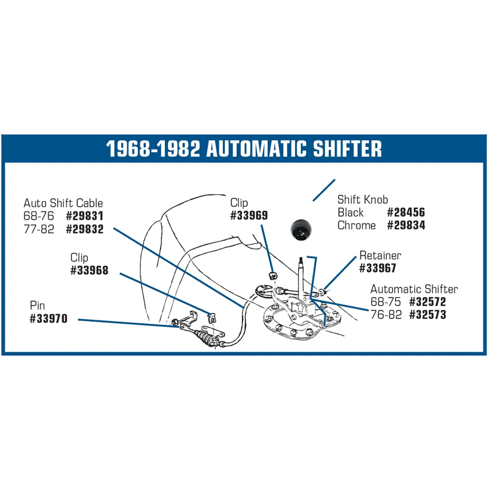 C3 1977-1982 Corvette Automatic Shift Control Cable
