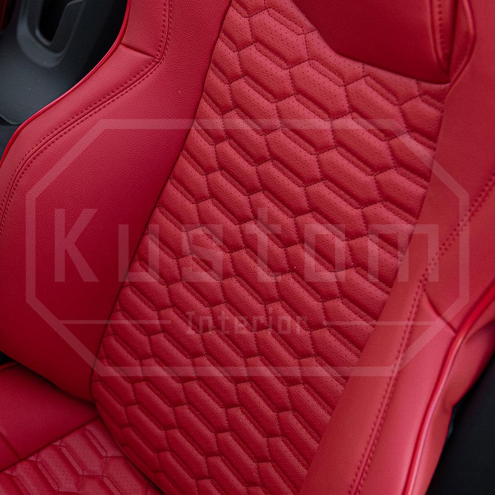 Corvette Custom Leather Seat Covers - GT1 Standard Seats : 2020-2026 C8 Stingray, Z51, Z06