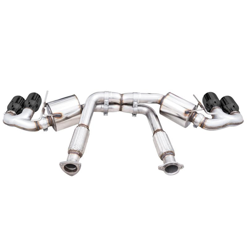Corvette C8 AWE Tuning Corvette Touring Edition Exhaust - Quad Diamond Black Tips