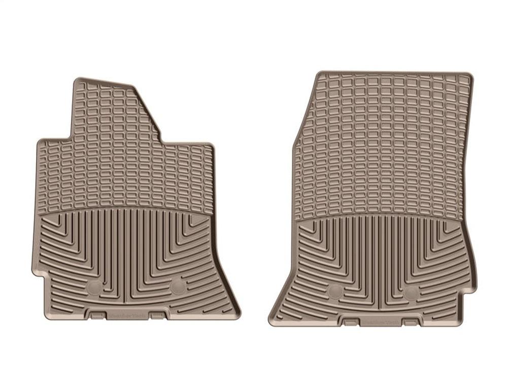 WeatherTech 2014+ Chevrolet Corvette Front Rubber Floor Mats - Tan