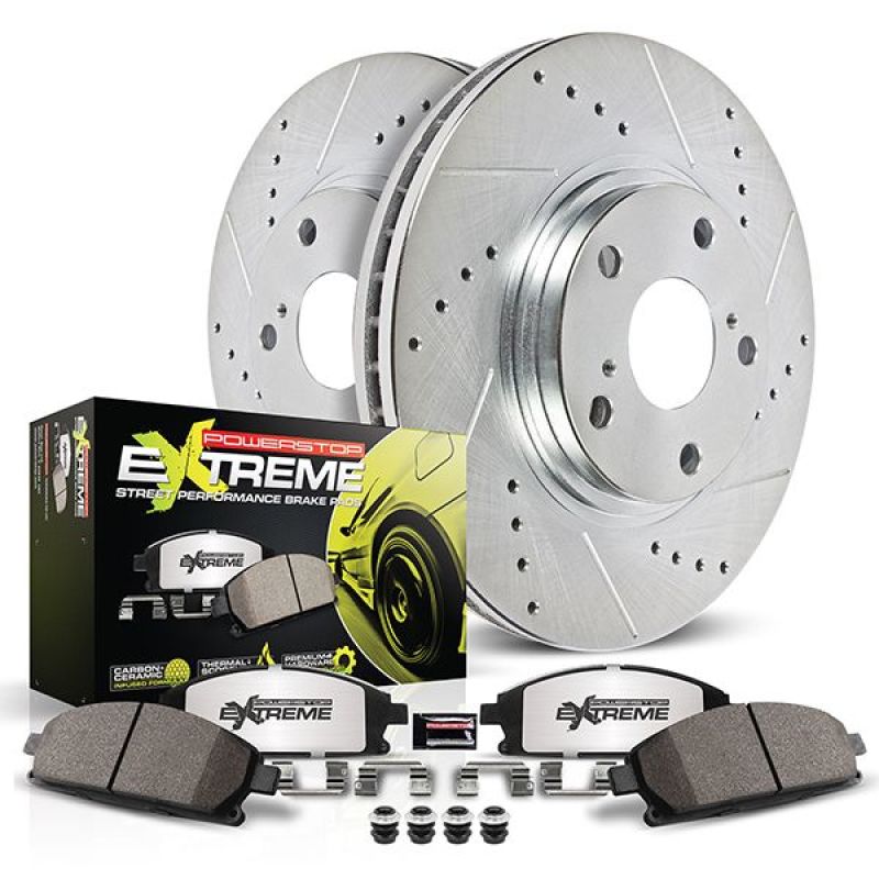PowerStop K8531-26 Z26 Street Warrior Rear Brake Kit for 2020-2024 Chevrolet Corvette